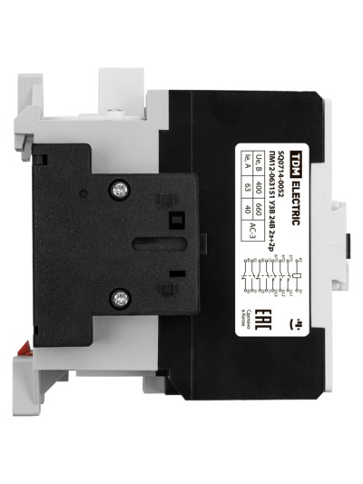 Пускатель электромагнитный ПМ12-063151 У3В 24B 2з+2р TDM — изображение 4