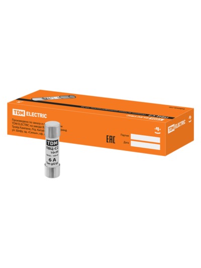 Плавкая вставка ПВЦ-С2 10х38 6А TDM