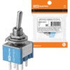 Переключатель-тумблер MTS-203-A2 Micro 2P 250В AC/DC 3А (6c) ON-OFF-ON с фиксацией TDM