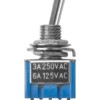 Переключатель-тумблер MTS-203-A2 Micro 2P 250В AC/DC 3А (6c) ON-OFF-ON с фиксацией TDM