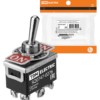 Переключатель-тумблер KN3C-223AAH 2P 250В AC/DC 15А (6c) ON-OFF-ON без фиксации TDM