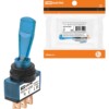 Выключатель-тумблер ASW-13D 1P 12В AC/DC 20А (3c) ON-OFF с фиксацией с синей LED подсветкой TDM