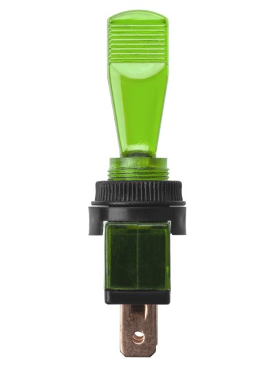 Выключатель-тумблер ASW-13D 1P 12В AC/DC 20А (3c) ON-OFF с фиксацией с зеленой LED подсветкой TDM — изображение 5