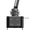 Выключатель-тумблер ASW-07D 1P 12В AC/DC 25А (3c) ON-OFF с фиксацией с зеленой LED подсветкой TDM