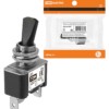 Выключатель-тумблер ASW-07D-2 1P 12В AC/DC 30А (3c) ON-OFF с фиксацией с желтой LED подсветкой TDM