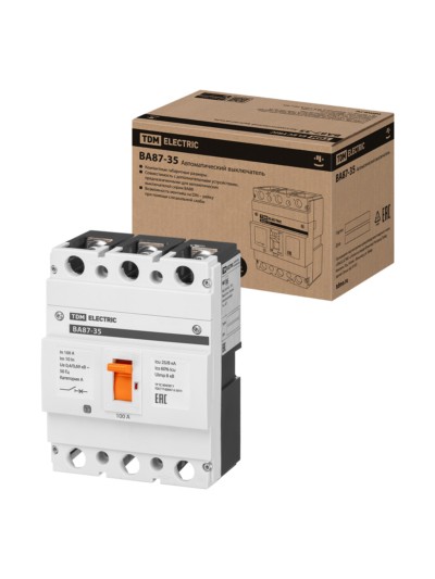 Выключатель ВА 3Р 100А 25кА TDM