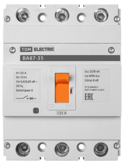 Выключатель ВА 3Р 125А 25кА TDM — изображение 3