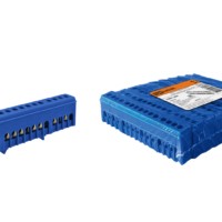 Шина “N” нулевая в синем изоляторе на DIN-рейку 6×9мм 15 групп TDM