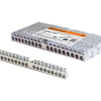 Шина “N” нулевая 6х9мм 18/1 (18 групп/крепеж по центру) никелированная TDM