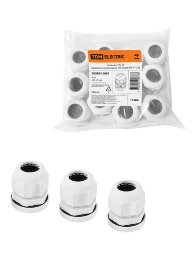 Кабельный ввод PG29 д.п.18-25мм IP54 TDM