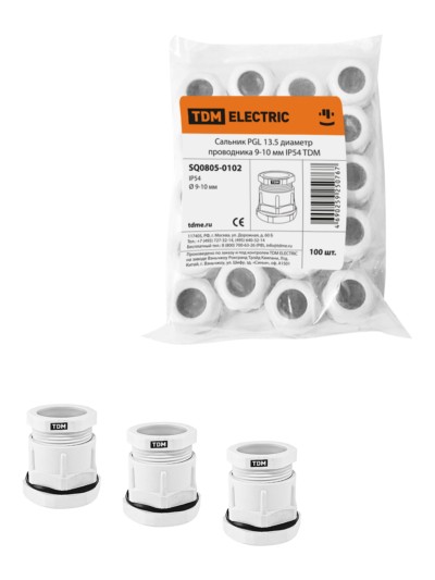Кабельный ввод PGL13.5 д.п.9-10мм IP54 TDM
