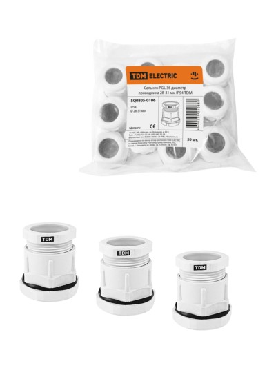 Кабельный ввод PGL36 д.п.28-31мм IP54 TDM