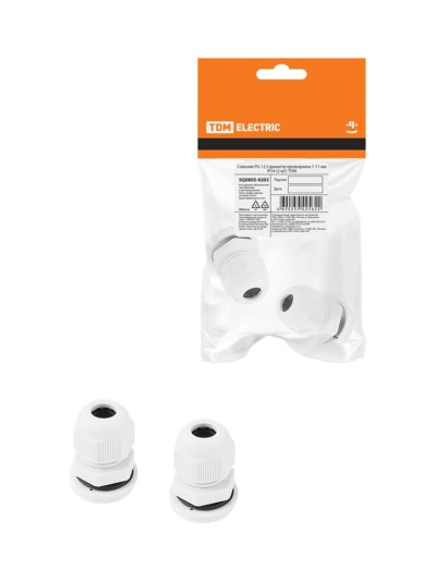 Кабельный ввод PG13,5 д.п.7-11мм IP54 по 2 шт. TDM