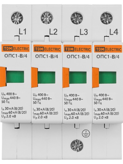 Разрядник ОПС1-B 4Р In=30kA Un=400B Im=60kA TDM — изображение 3