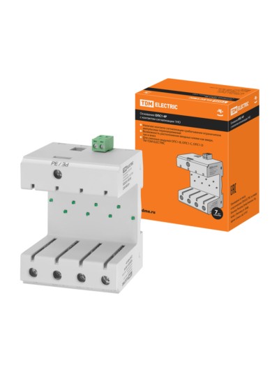 Основание ОПС1 4Р с контактом сигнализации 1НО TDM