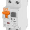 Выключатель АВДТ 63 2Р(1Р+N) B16 10мА 6кА тип А TDM