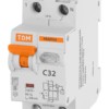 Выключатель АВДТ селективного типа 63S 2P(1P+N) C32 300мА 6кА тип АС TDM