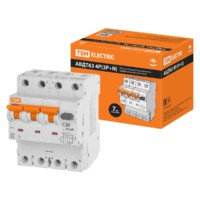 Выключатель АВДТ 63 4P(3Р+N) C50 30мА 6кА тип А TDM