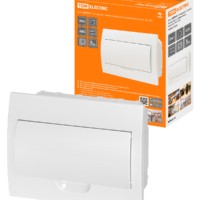 Бокс ЩРВ-П-12модулей с белой крышкой встраиваемый пластик IP40 TDM