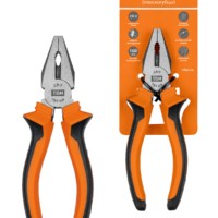 Пассатижи (плоскогубцы), с двухкомпонентными рукоятками,  CR-V сталь 160 мм, серия “Алмаз” TDM