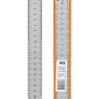 Линейка измерительная металлическая 20 см, нержавеющая сталь, двухсторонняя шкала, “Рубин” TDM