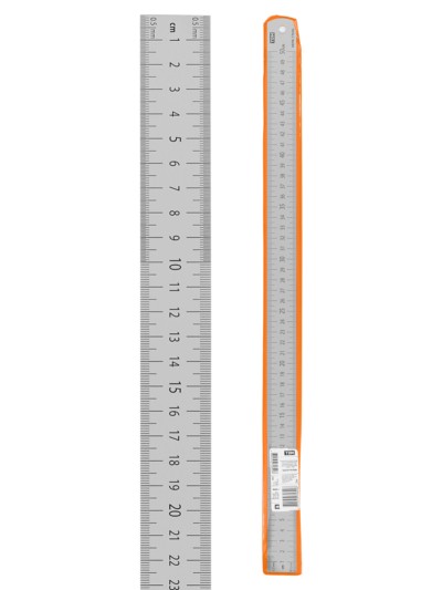 Линейка измерительная металлическая 50 см, нержавеющая сталь, двухсторонняя шкала, “Рубин” TDM