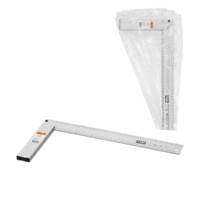 Угольник столярный 350 мм алюминиевый, усиленный, облегченная рукоятка, “Рубин” TDM