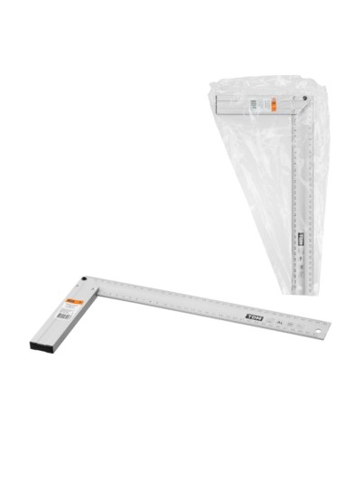 Угольник столярный 350 мм алюминиевый, усиленный, облегченная рукоятка, “Рубин” TDM