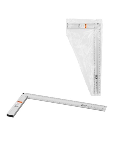 Угольник столярный 400 мм алюминиевый, усиленный, облегченная рукоятка, “Рубин” TDM