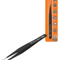 Пинцет прецизионный прямой 135 мм, острое жало, нерж., антистатич. покр., блистер, “Рубин” TDM