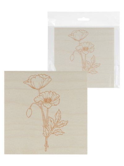 Набор досок для выжигания “Цветы”, 150х150 мм, 5 шт., пакет, TDM