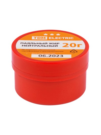 Флюс для пайки, паяльный жир нейтральный, 20 г, банка, инд. упаковка, серия “Алмаз” TDM