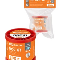 Припой ПОС 61, проволока, ГОСТ 21931-76, Ø2 мм, 200 г, катушка, инд. упак., “Алмаз” TDM