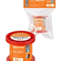 Припой ПОСу 95-5, проволока, ГОСТ 21931-76, Ø1 мм, 50 г, катушка, инд. упак., “Алмаз” TDM