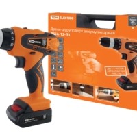 Дрель-шуруповерт акк. ДША-12-Л1 12 В, 1,3 А*ч Li-Ion, 22 Нм, 0-1350 об/мин, кейс, “Гранит” TDM