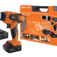 Дрель-шуруповерт акк. ДША-12-ЛК1 12 В, 1,3 А*ч Li-Ion 2 шт, 22 Нм, 0-1350 об/мин, кейс, “Гранит” TDM