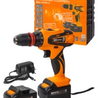 Дрель-шуруповерт акк. ДША-18-ЛК1-С 18 В, 2 А*ч Li-Ion 2 шт, 32 Нм, 0-1400 об/мин, кейс, “Рубин” TDM