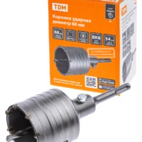 Коронка ударная по кирпичу и бетону, победит, SDS-Plus, d 68 мм, М22, в сборе, “Гранит” TDM