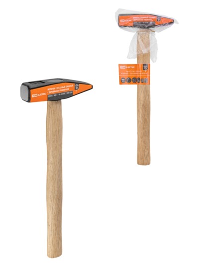 Молоток слесарный, 400 гр, кованый, с деревянной рукояткой “Гранит” TDM