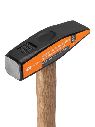 Молоток слесарный, 600 гр, кованый, с деревянной рукояткой "Гранит" TDM — изображение 6