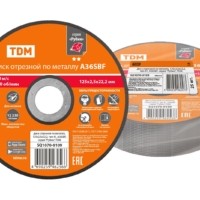 Диск отрезной по металлу, 125х2,5х22,2, тип 41, A36SBF, серия “Рубин”, TDM