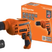 Дрель  ДЭ-450Б, мощ. 450 Вт, 0-3000 об/мин, БЗП, 0,8-10 мм, рев. рег. оборот, шнур 2 м, “Рубин” TDM