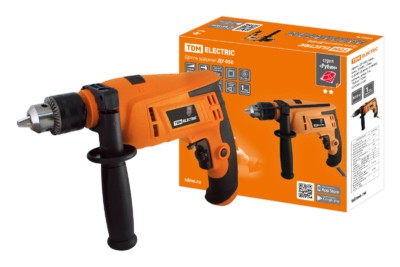 Дрель ДУ-850, удар., мощ. 850 Вт, 13мм, 0-3000 об/мин, 0-48000 уд/мин, шнур 3 м. “Рубин” TDM