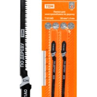 Пилки для электролобзика по дереву, HCS, 50х1,4 мм, фигурный рез, T101AO, 2 шт, “Рубин”, TDM