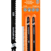 Пилки для электролобзика по металлу, HSS, 75х3 мм, быстрый рез, T127D, 2 шт, “Рубин”, TDM