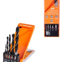 Набор сверл по дереву, 5 шт. (4-5-6-8-10) мм, полир., HSS, пласт. уп., “Рубин” TDM