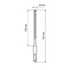 Бур по бетону, 6×160×100 мм, SDS-Plus, 4 резца, пластиковый держатель, 1 шт, "Рубин" TDM