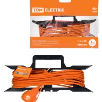 Удлинитель силовой шнур на рамке УШ6 TDM (штепс. гнездо 30м ПВС 2х0,75) У-11002