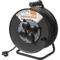 Удлинитель силовой УХз16-004 (метал. катушка, А3, 4 места IP44/40 м КГ 3500 Вт) Народный