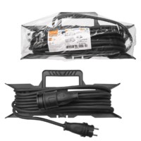 Удлинитель-шнур силовой на рамке, каучук, КГ, IP44, штепс. гнездо с/з, 3500 Вт, 10 м Народный